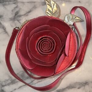 Danielle Nicole Beauty And The‎ Beast Enchanted Rose Crossbody Bag Handbag RED